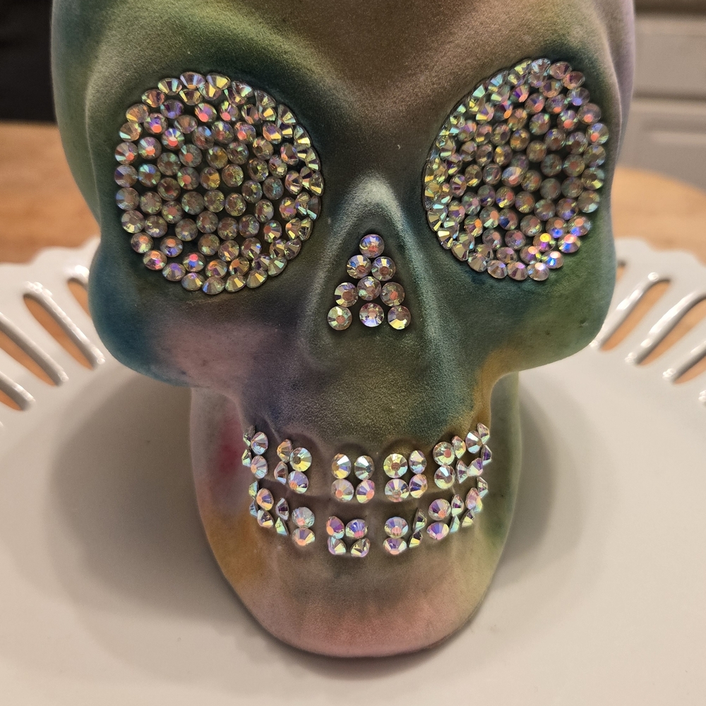 Multicolor Crystal Skull Decor